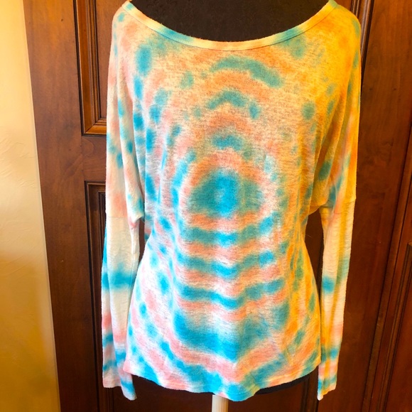 Vintage Havana Sweaters - 💖Vintage Havana tie dye pink & blue light sweater